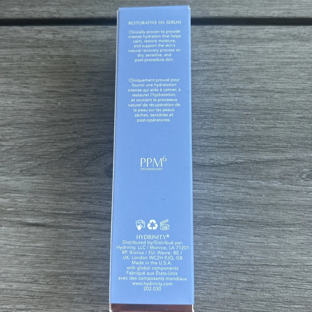 Hydrinity Restorative HA Serum 30 ml 1 fl oz NIB